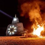 PRESICCE–ACQUARICA, ALL’ALBA  INCENDIATO E DISTRUTTO IL SIMBOLO DELLA FESTA DI SANT’ANDREA