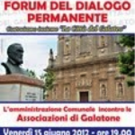 Venerdì 15 giugno forum associazionistico a Galatone