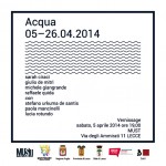 5 APRILE 2014  INAUGURAZIONE MOSTRA D’ARTE CONTEMPORANEA “ACQUA” AL MUST