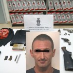 IN UNA CASA DETIENE PISTOLE, MUNIZIONI, PASSAMONTAGNA: ARRESTATO DAI CARABINIERI DI SQUINZANO
