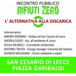 LA STRATEGIA ‘RIFIUTI ZERO’ E’ L’ ALTERNATIVA ALLE DISCARICHE! SE NE DISCUTE ‘STASERA A SAN CESARIO