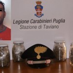 AVEVA TRE ETTI DI MARIJUANA NASCOSTI SOTTO AL MATERASSO, ARRESTATO PREGIUDICATO A TAVIANO