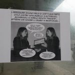 FUMETTO / FOTOROMANZO IN UN VOLANTINO ANONIMO AFFISSO IN CENTRO CONTRO SIMONA MANCA. LEI REPLICA SDEGNATA: “Figli di papà col portafogli pieno”