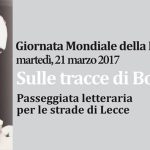 “SULLE TRACCE DI BODINI”, PASSEGGIATA LETTERARIA A POMERIGGIO PER LE STRADE DI LECCE