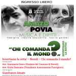 POVIA A NOVOLI IL 5 APRILE ORE 20:30 PER PRESENTARE LO SPETTACOLO: “CHI COMANDA IL MONDO?”