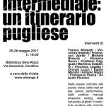 LA RIVISTA ‘LA PAROLA INTERMEDIALE’, UN ITINERARIO PUGLIESE GIOVEDI’ 25 E VENERDI’ 26 A CAVALLINO