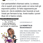 LE POLEMICHE SULLA VIGNETTA DI leccecronaca.it / ECCO LE NOSTRE RISPOSTE A CHI SI E’ INDIGNATO