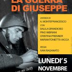 TEATRO / “LA GUERRA DI GIUSEPPE” CON LA COMPAGNIA ‘SCENA MUTA’ A COPERTINO LUNEDÌ 5 NOVEMBRE