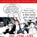 LA TRIPLICE SINDACALE SCENDE IN PIAZZA – la vignetta di leccecronaca.it