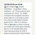 ERRORI PROPRIO INCOMPRENSIBILI / E daje… So’ proprio de coccio…SEMPRE GLI STESSI ERRORI…S E M P R E  G L I  S T E S S I  E R R O R I. SUL SITO UFFICIALE DEL COMUNE NON SANNO CHE IL LECCE NON FA PIU’ PARTITE AMICHEVOLI CON LE GRANDI SQUADRE, ORA GIOCA IN SERIE A