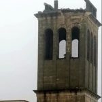 FULMINE DEVASTA UN CAMPANILE A SUPERSANO