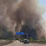 FIAMME E FUMO NELLA ZONA OSPEDALE, TANTA PAURA