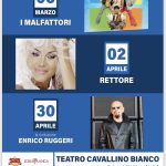 AL TEATRO CAVALLINO BIANCO DI GALATINA, TRE SERATE CON I MALFATTORI, LA RETTORE E RUGGERI