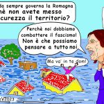 ASPETTAVANO IL FASCISMO E’ ARRIVATA L’ALLUVIONE – La vignetta di Valerio Melcore