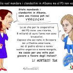 LA MELONI SBOLOGNA I CLANDESTINI ALL’ALBANIA – La Vignetta di Valerio Melcore