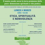 “Etica, Spiritualità e Nonviolenza”, WEBINAR LUNEDI’ 4 ORE 18.00