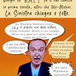 BENIGNI SU RAI 1, IN PRIMA SERATA, FA UN COMIZIO A USO E CONSUMO DEL PD – La Vignetta di Valerio Melcore