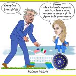 MELONI INVIATA DELL’EUROPA NEGLI STATI UNITI – La Vignetta di Valerio Melcore