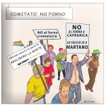 NO AL FORNO CREMATORIO A CAPRARICA: “COSI’ LO FACCIO IO A MARTANO” – La vignetta di Valerio Melcore