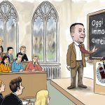 DI MAIO, CERVELLO IN FUGA, NOMINATO PROFESSORE DEL KING’S COLLEGE DI LONDRA – La vignetta di Valerio Melcore