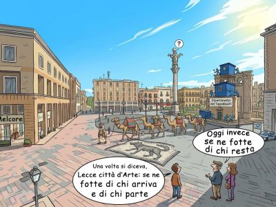 LECCE “VETRINA”: una città per turisti e sani, dove la burocrazia viaggia ancora a dorso di cammello