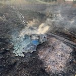 L’INCENDIO DEL GIORNO NELLE ZONE DI CAMPAGNA FRA TAVIANO E ALEZIO