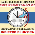 FINALMENTE! DA QUESTA NOTTE, RITORNA IL RITMO NATURALE. LANCETTE UN’ORA INDIETRO E DA DOMENICA 25 OTTOBRE BUONA ORA SOLARE A TUTTI!